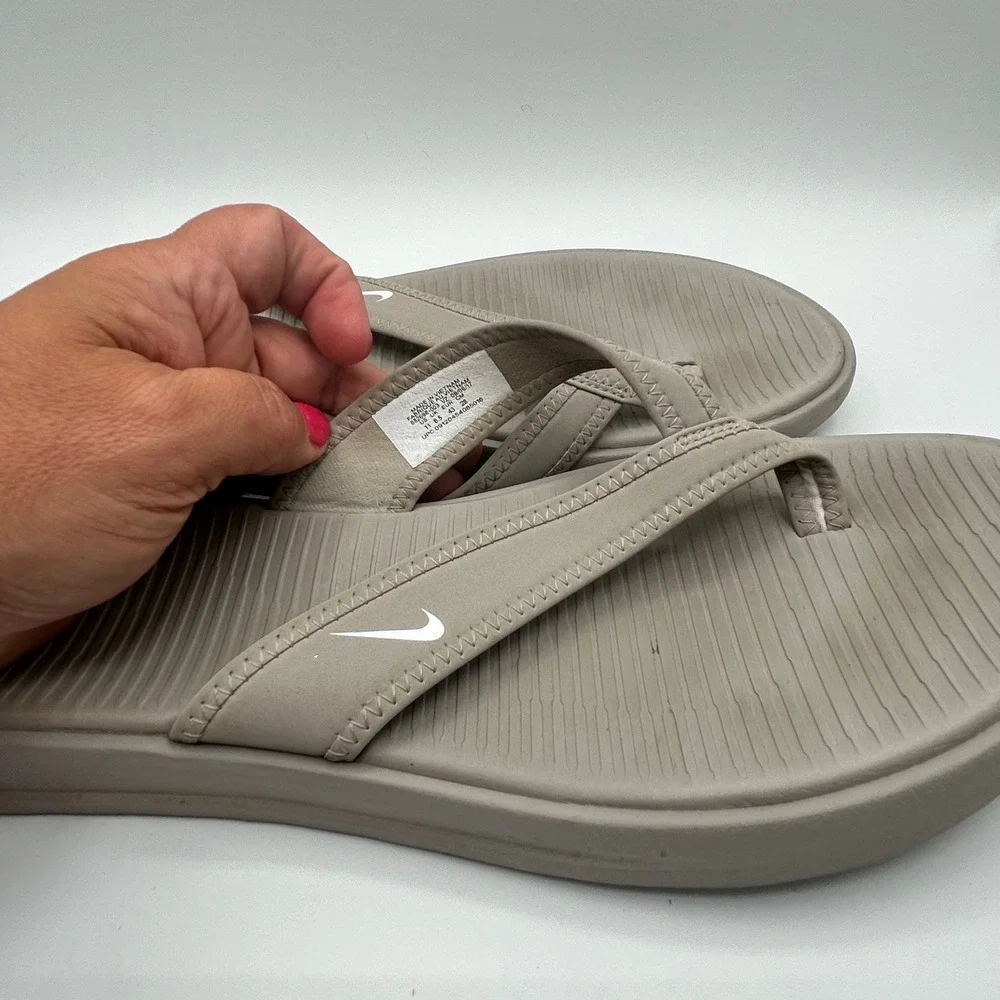 Nike Solarsoft Comfort Slide Mens 11 Khaki Taupe Thong Flip Flop 882690-003
